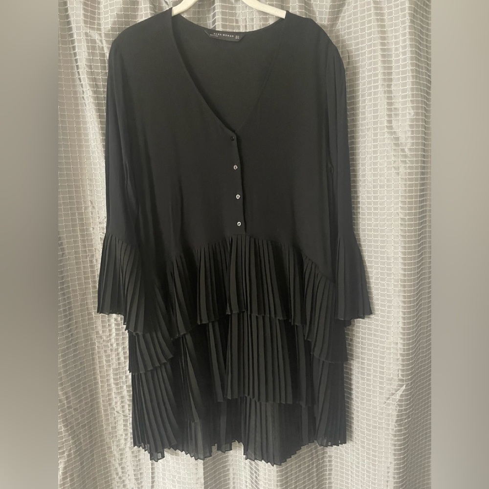 Zara Black top with Subtle Texture